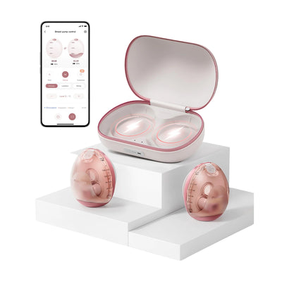 Bomba Extratora Dupla de Leite Elétrica Momcozy Air 1 Ultra-slim - Controle inteligente via aplicativo